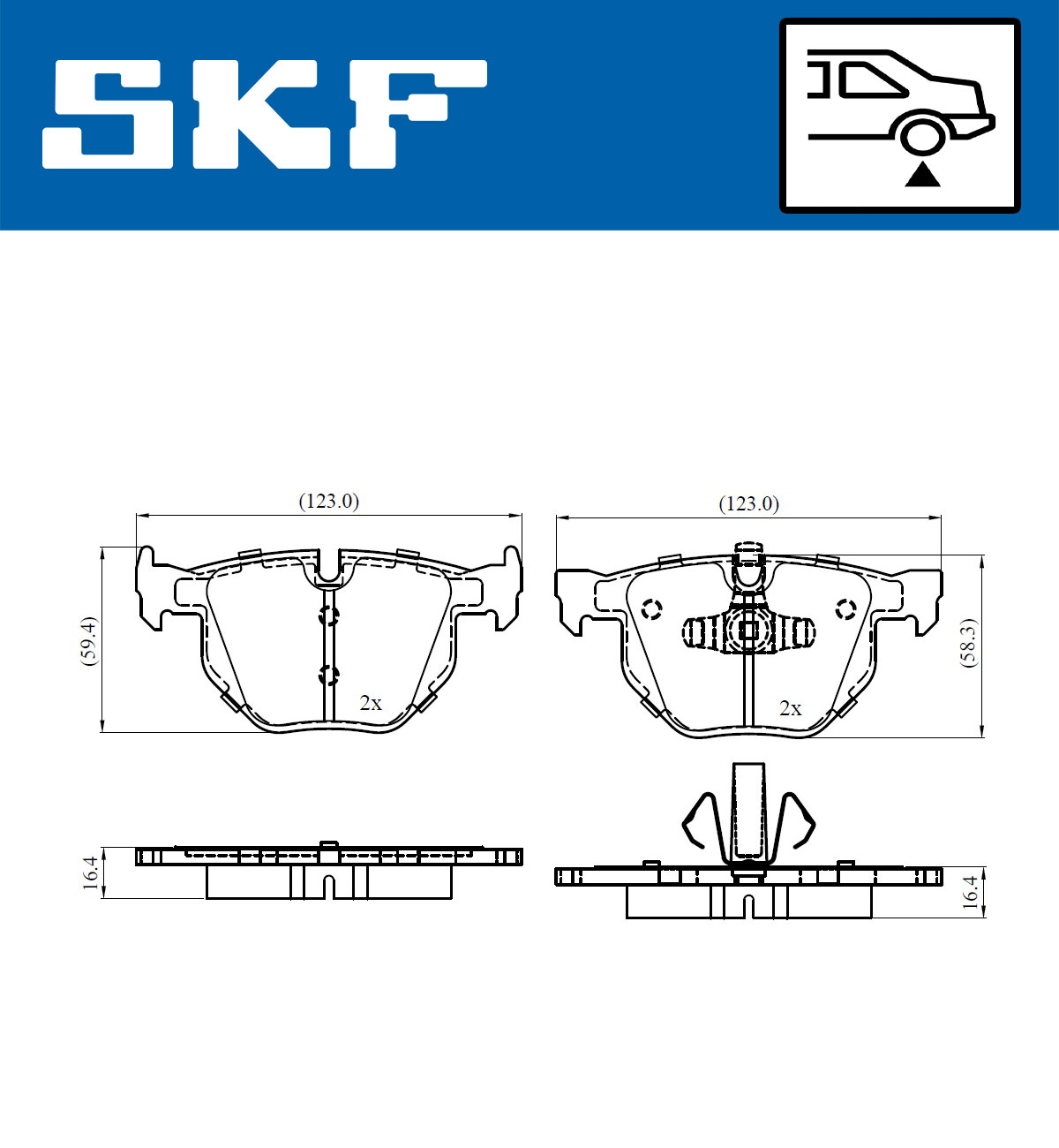 Placute frana SKF VKBP90372